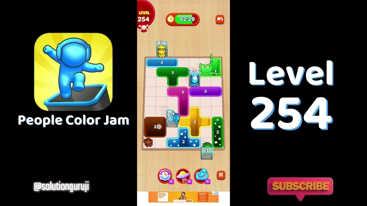 🎨 People Color Jam Level 254 Walkthrough 🌈 | Solutionguruji