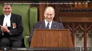 Aga Khan Addresses Parliament of Canada andSigns Protocol with Prime Minister | 2014