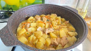 По Домашнему Вкусно! Тушеная Картошка С Мясом. Все Просто.