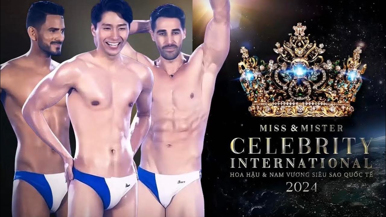Hot Blue-White Bikini Moments: Mister Celebrity International 2024 Swimsuit Finals!