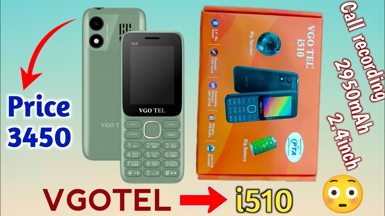 vgotel i510 price in Pakistan? Magic voice, Dual Sim, Memory Card, BilalMobiles8