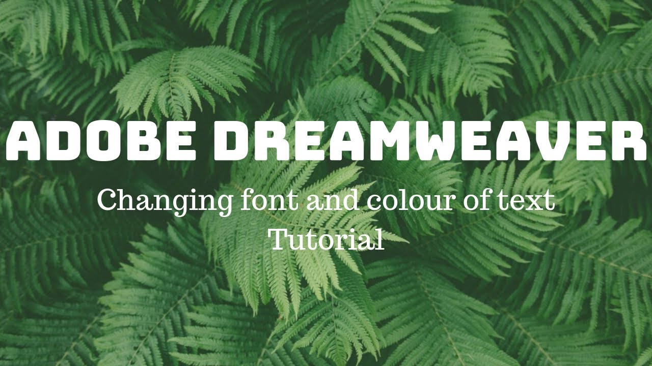 เปลี่ยน font dreamweaver cs6  2022 Update  Dreamweaver - Changing font and colour of text using css