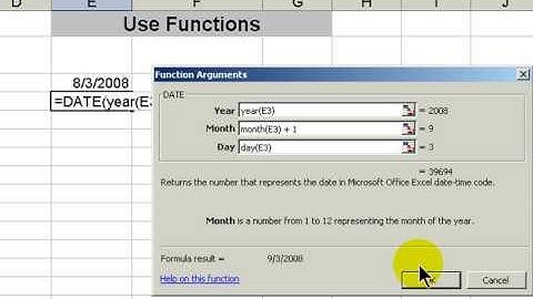 How to Calculate a Future Date in Excel 2003