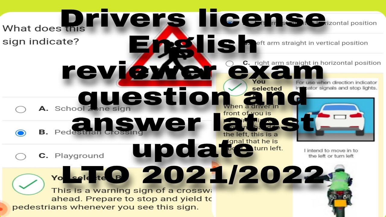 Drivers license reviewer exam 2023 English latest updates legit