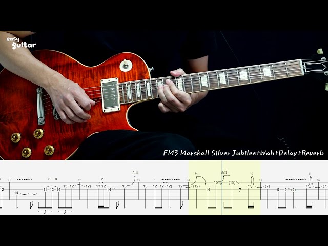 Guns N' Roses - Sweet Child O Mine Guitar Solo Lesson With Tab Part.2/2 (Slow Tempo) class=