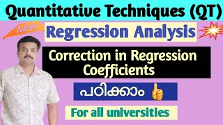 Correction in Regression Coefficients Problems with Solutions/QT
