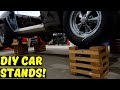 DIY Wooden Car Stands (Wheel Cribs)