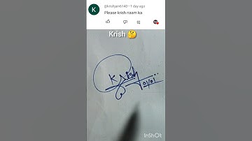 Krish name Signature ✍️ ❤️😍 | #Signature #calligraphy #sign #trending #youtubeshorts #shots