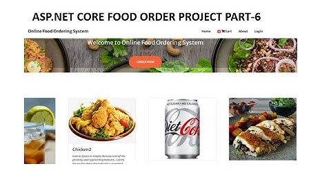 #6 : ASP.NET CORE  Food Ordering Project | Scratch Project |  Fully Functional