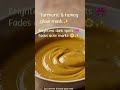 diy Turmeric&honey glow mask✨️🌻#turmeric #glowmask #glowingskin #diy #facemask