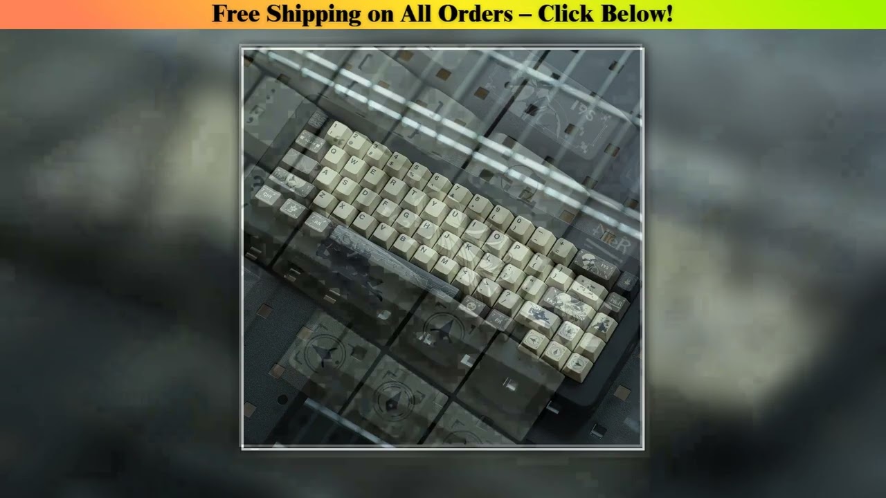 Automata Theme Keycap Set 155keys PBT Custom Keyboard Cap Anime NieR Cherry Profile KeyCap for