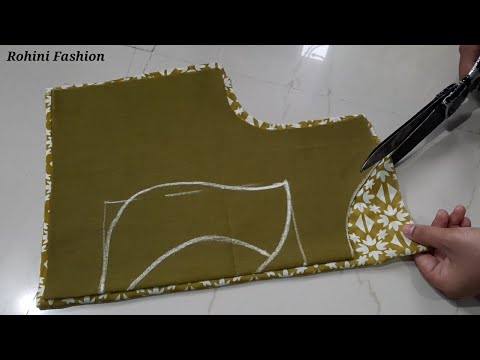 Boat neck blouse design|Cutting and stitching back neck - YouTube