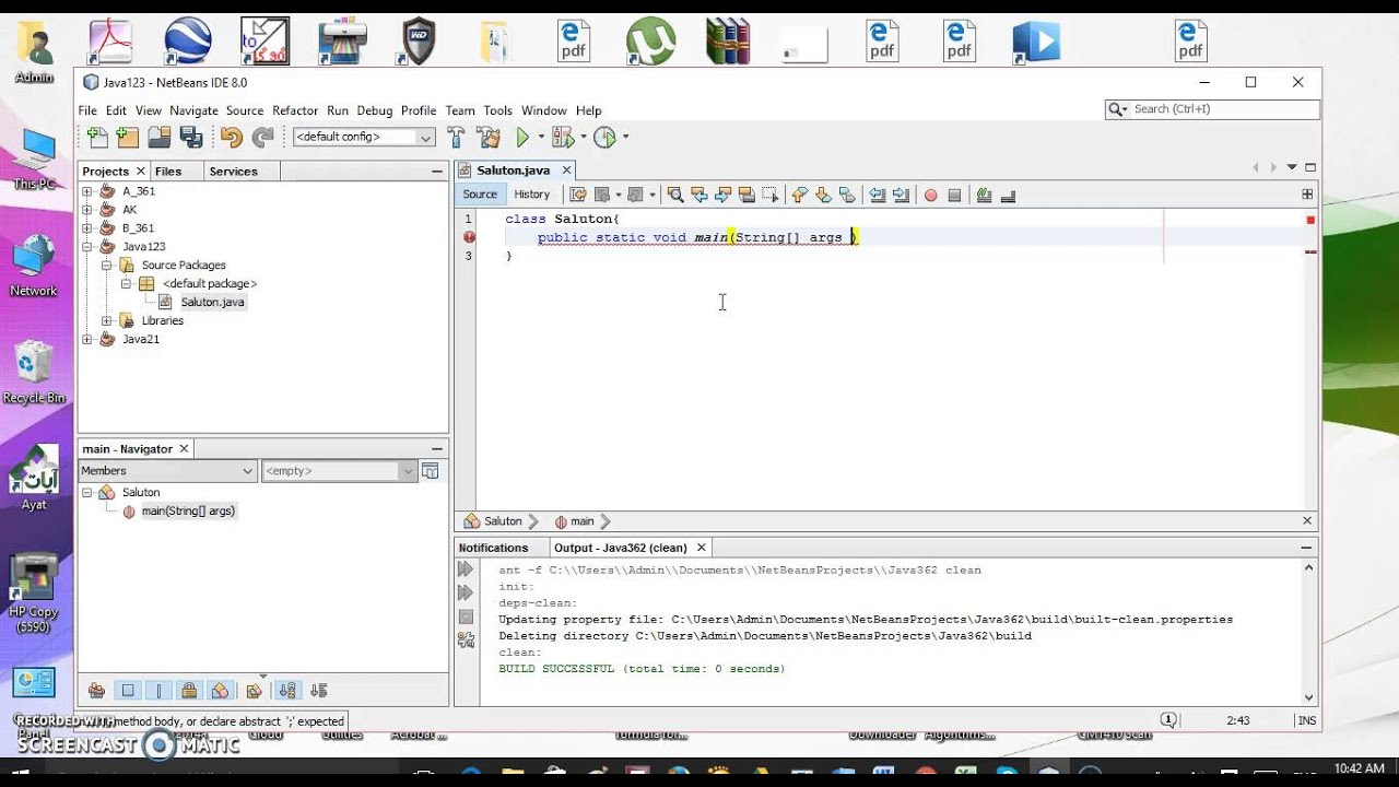 How to write a first Java program via NetBeans