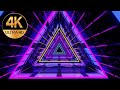 10 hour TV 4k Triangle Tunnel fast moving Metallic Color Relaxing abstract  Video Background loop