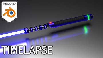 Design your own Lightsaber | Time-lapse Blender