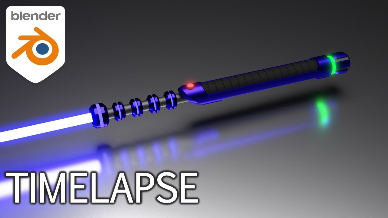 Design your own Lightsaber | Time-lapse Blender - YouTube