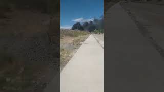 Quema a cielo abierto en el basurero municipal de Piedra del Águila 1