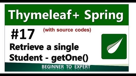 17 - Write and Test the getOne() Method