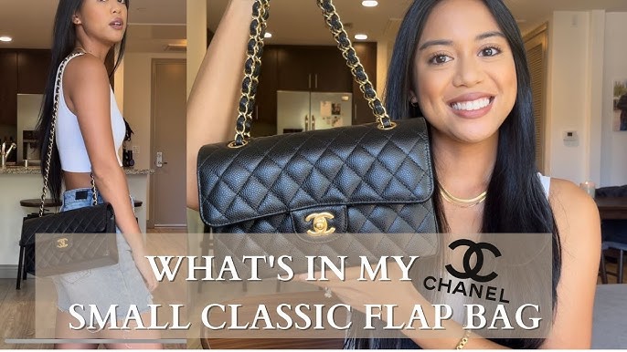 Chanel classic flap bag in midnight blue review & what's in my bag – Follow  Meesh