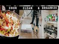 COOK CLEAN AND ORGANIZE WITH ME | GET IT ALL DONE | CLEANING MOTIVATION | LOADED BAKED POTATO