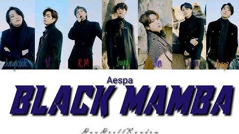 How Would BTS sing Black Mamba (Aespa Song), Lyric Color Code