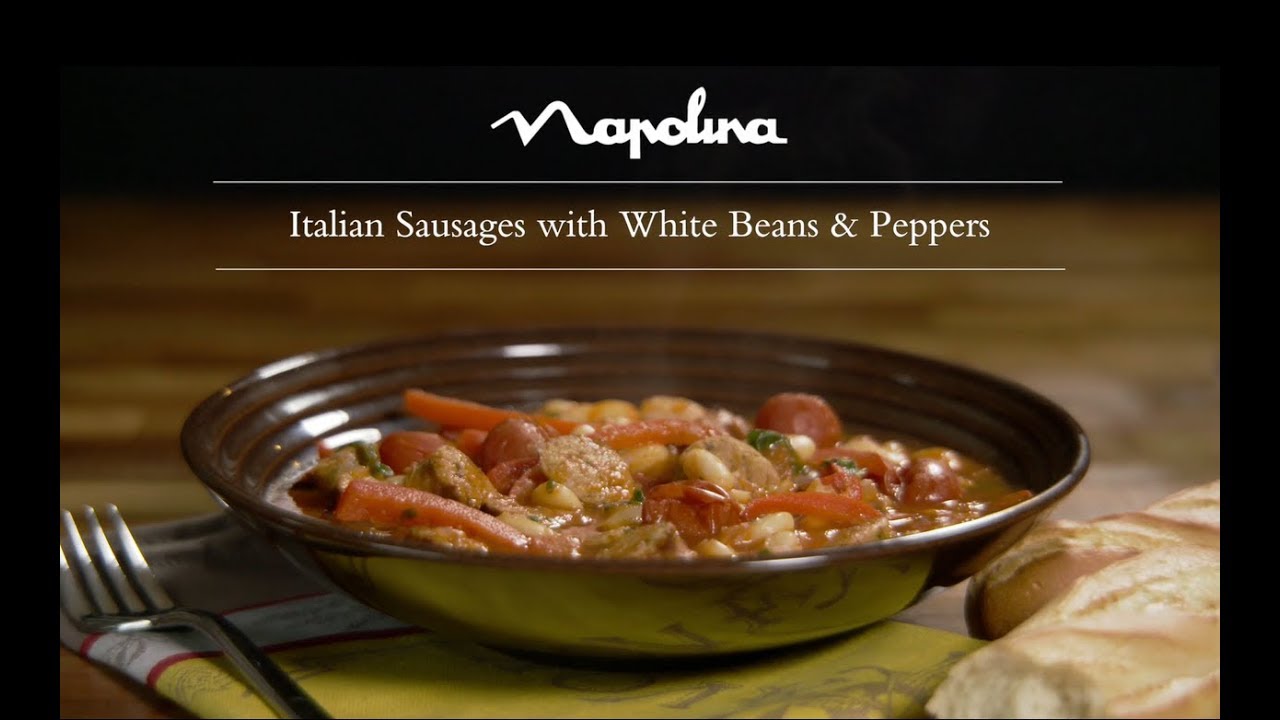 Italian Sausages with White Beans Peppers | Cooking with Napolina