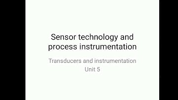Transducer and sensors-Unit5- lec2- smart sensors and microsensors
