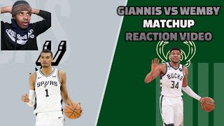 GIANNIS VS WEMBY MATCHUP (REACTION VIDEO) 🔥🔥🔥