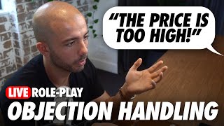 How To Handle Objections About PRICE (Live RolePlay Sales Training )