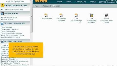 Becoming familiar with, and navigating around in WHM - Canadian Web Hosting