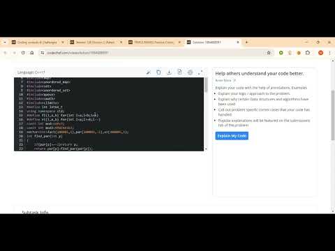Solution code for E (CodeChef Starters 138)