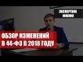 Изменения в 44-ФЗ в 2018 году