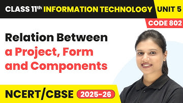 Relation Between a Project, Form and Components | Class 11 IT Unit 5 (Code 802) Part B | CBSE 2025