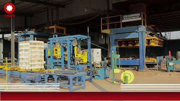 The whole process of ZYX Series Full Automatic Brick Unloading ,Setting and Packing Machine.