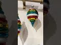 Raz 6" Set of 2 Multicolor Finial Glass Christmas Ornament 4625270