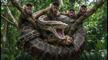 Brave Heroes Save a Group of Squirrel Monkeys from a Giant Python’s Deadly Attack 🐍💪