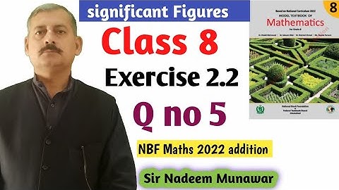 Class 8 Exercise 2.2 Q no 5 NBF Maths Ex 2.2 federal  board New Book 2022  Sir Nadeem Munawar