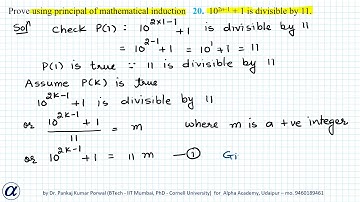 Q 20 ( Ch 4 Mathematical Induction Ex 4.1 NCERT Maths 11th ) 10^(2n–1) + 1 is divisible by 11