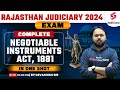 Complete negotiable instruments act 1881 for rajasthan judiciary 2024 exam  devashish sir