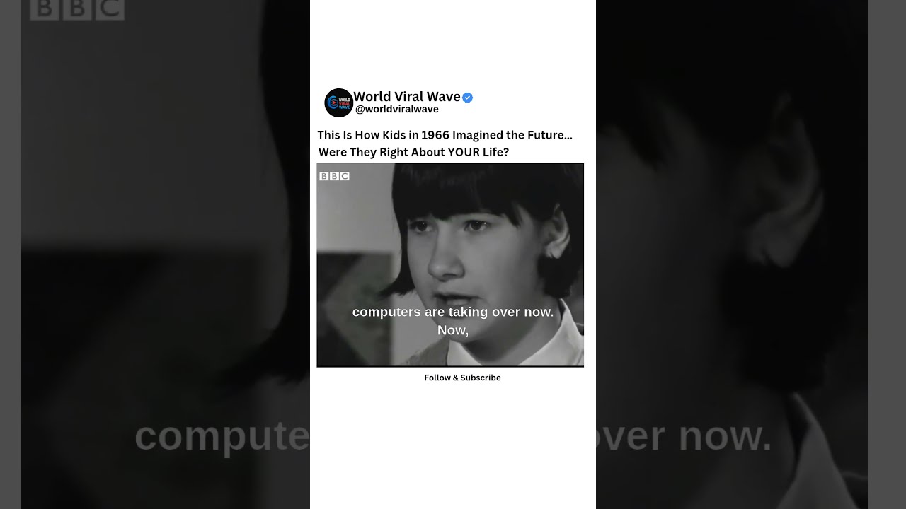 Kids In 1966 Predicted The Year 2000 You Ll Be Shocked Shorts Yt Youtubeshorts Viral History