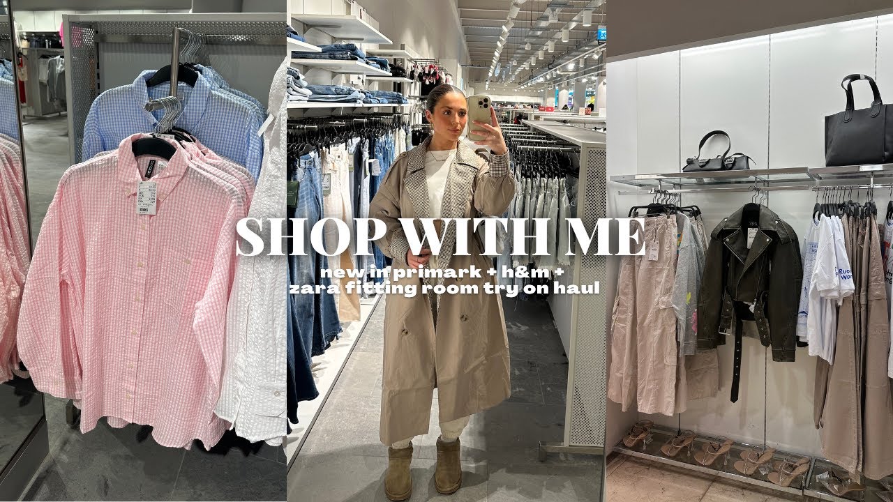 COME SHOP WITH ME: new in primark + h&m + zara fitting room try on haul ...