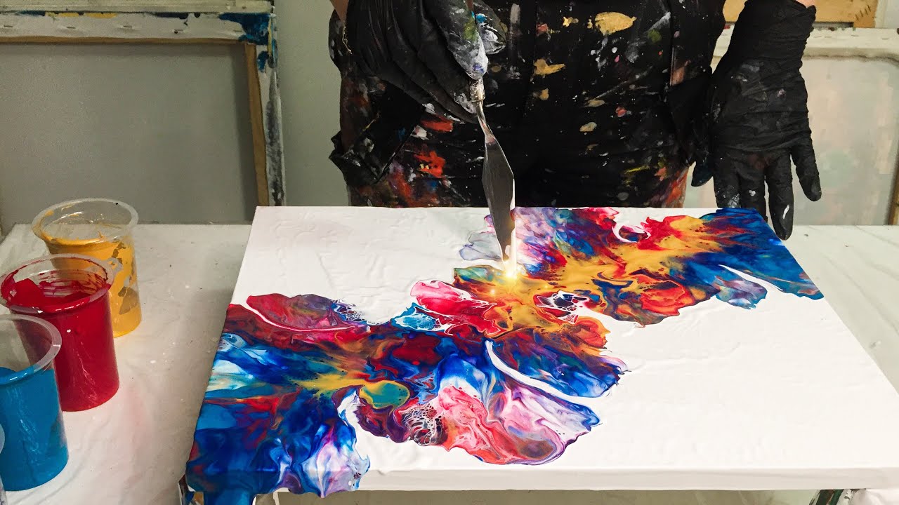 Dutch Pour / Water Only / Acrylic Pouring Techniques / Paint Pouring ...