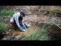 Gold Mining Bedrock with a River Sluice (3.5 Grams a Yard!)