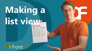 Making a list view with the DataFlex database as backend