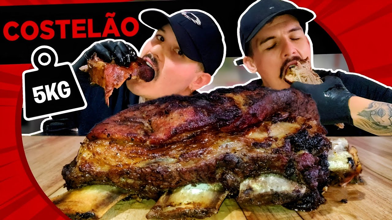 #139 COMENDO COSTELÃO DE 5 KG DEFUMADA NA LENHA (MINHA CARNE PREFERIDA) MUKBANG BRASIL.