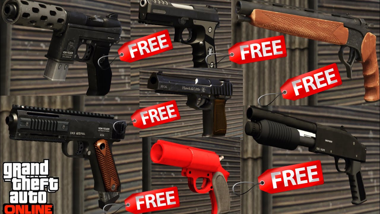 GTA 5 Online: How To Get FREE Guns Tutorial & Guide (GTA V) 