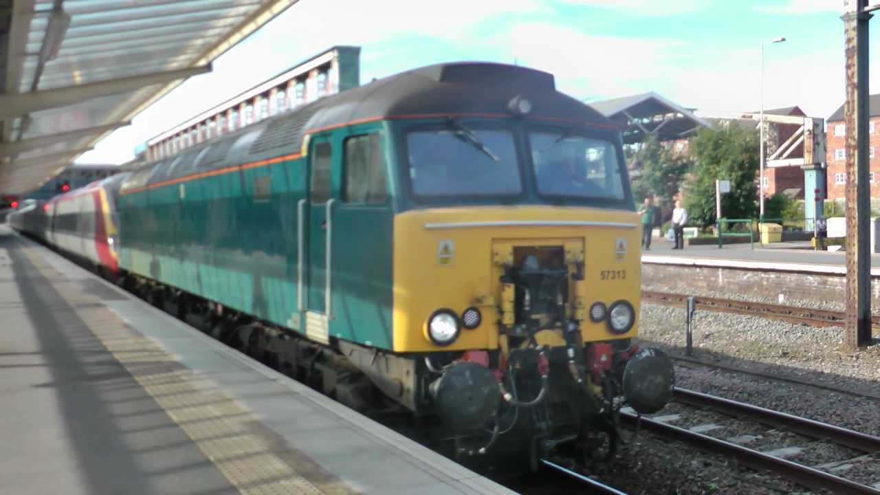 Arriva Trains Wales 57313 & Virgin Trains 390016 Departs Chester
