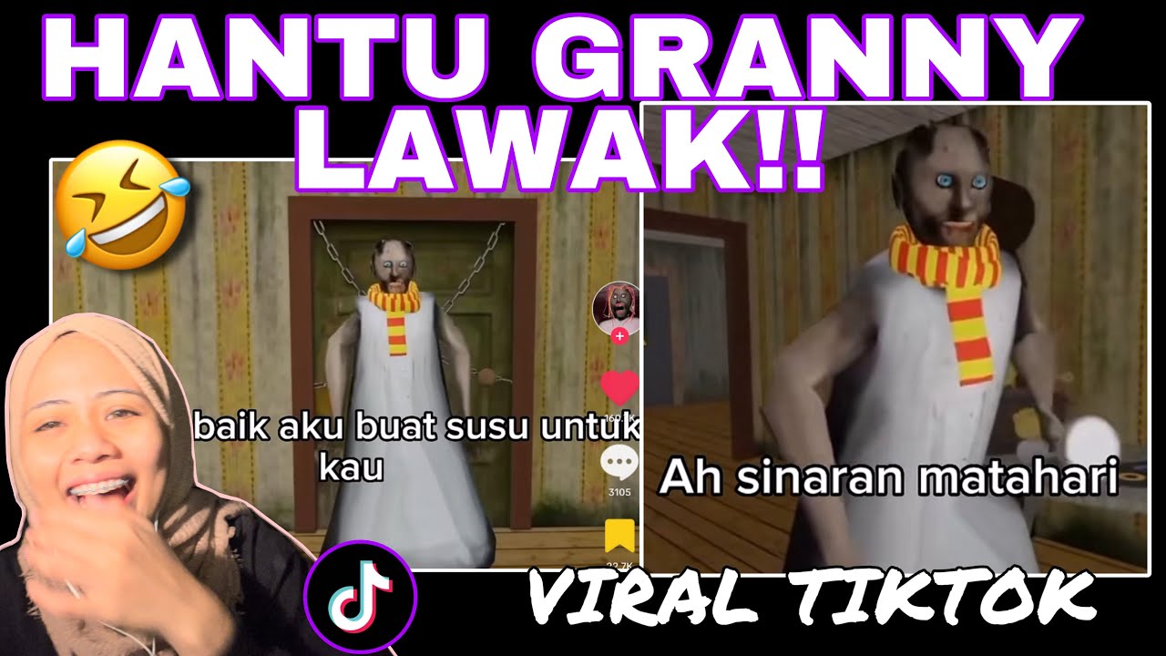 HANTU GRANNY LAWAK GILER 🤣 VIRAL TIKTOK!! PENAT GELAK NAK TERKENCING 😭
