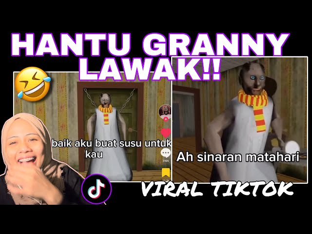 HANTU GRANNY LAWAK GILER 🤣 VIRAL TIKTOK!! PENAT GELAK NAK TERKENCING 😭 class=