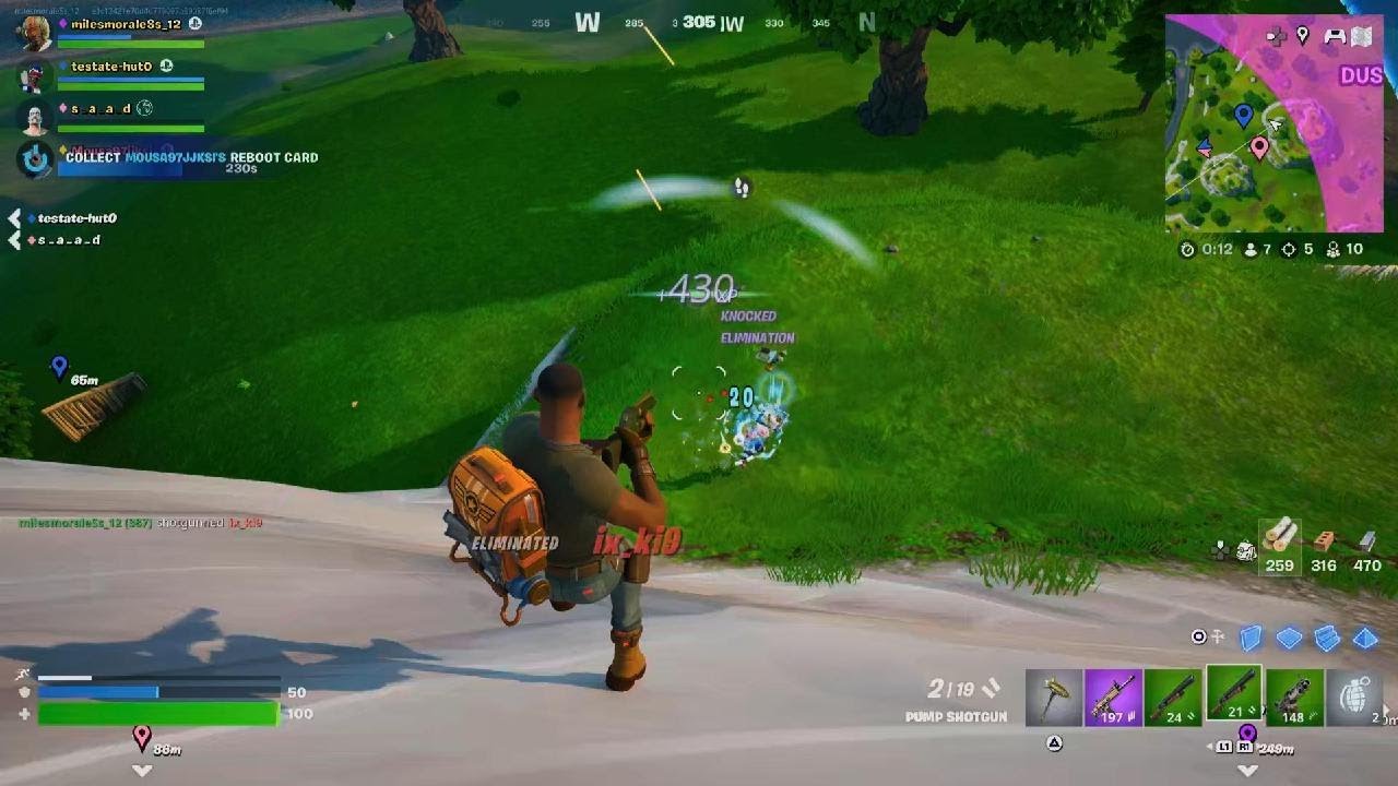 Fortnite Og squad 7 elimination (AERIAL ASSAULT BOMBER) skin gameplay.